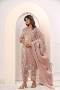 Cotton Three Pcs Suit.
